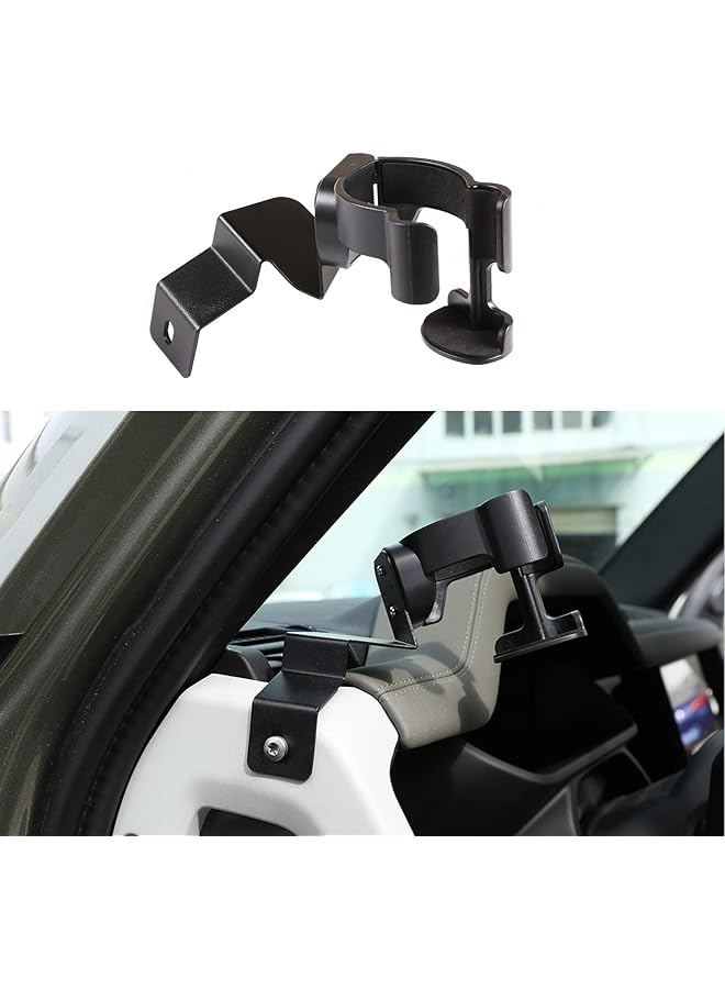 Green Tiger Alumium Alloy/ABS Car Interior Center Console Dashboard Main Co-Pilot Air Vent Mobile Phone Holder for Land Rover Defender 110 2020 2021 2022 Car Accessories (Style 2) - Image 1