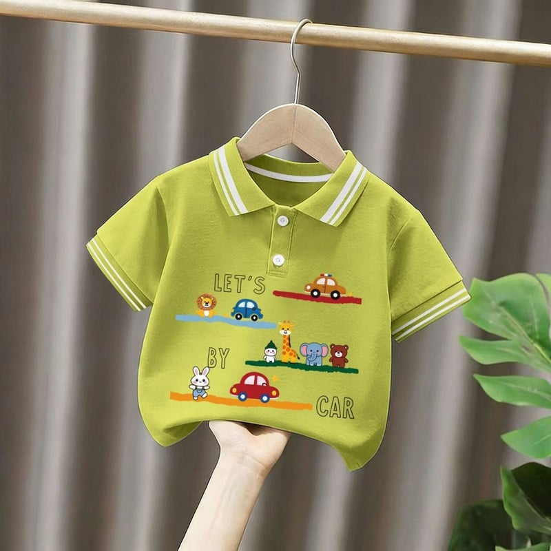 Boys'' Short-Sleeved Shirts, Summer New Style, Children''s Collared Shirts, Thin Boys'' Half-Sleeved Tops, Summer Fashion - Image 1