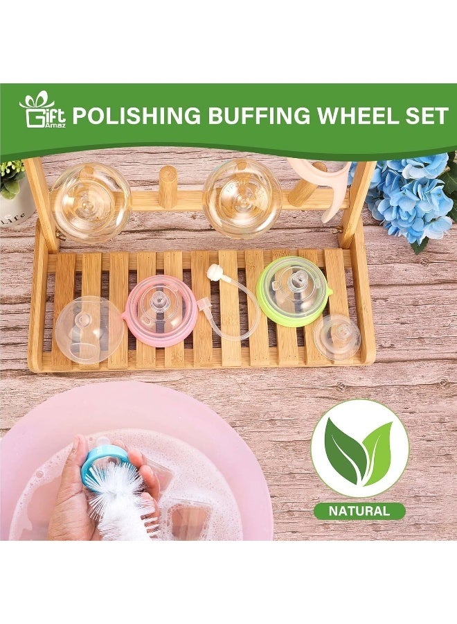GiftAmaz Bamboo Baby Bottle Drying Rack, Space Saving Countertop Bottle Holder Portable Dryer Rack Organizer for Baby Bottles, Cups, Pacifiers and Accessories, Birthday Gift Box for Women Mother Mom - Image 2