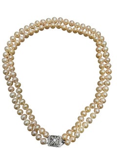 VENTIUP Pearl Embellished Choker Necklace Beige  - Image 1