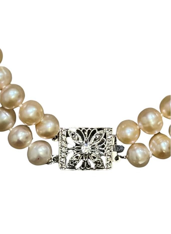 VENTIUP Pearl Embellished Choker Necklace Beige - Image 4