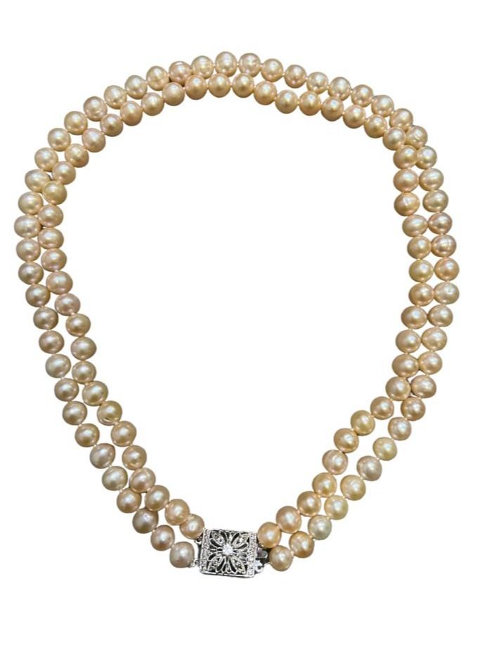 VENTIUP Pearl Embellished Choker Necklace Beige - Image 5