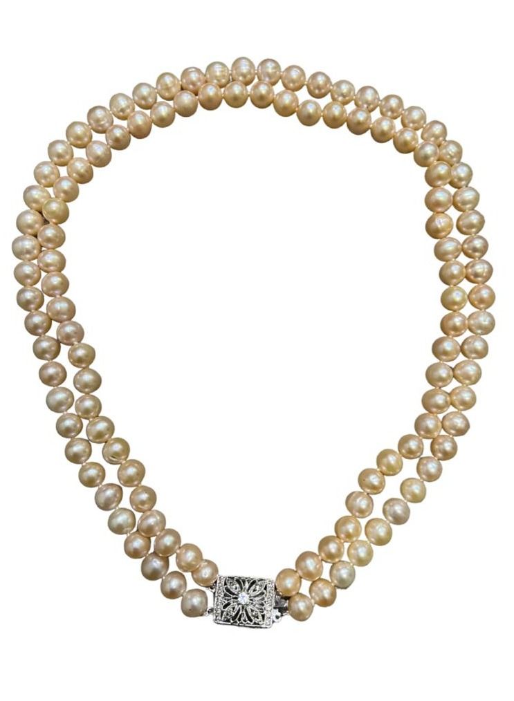 VENTIUP Pearl Embellished Choker Necklace Beige - Image 3