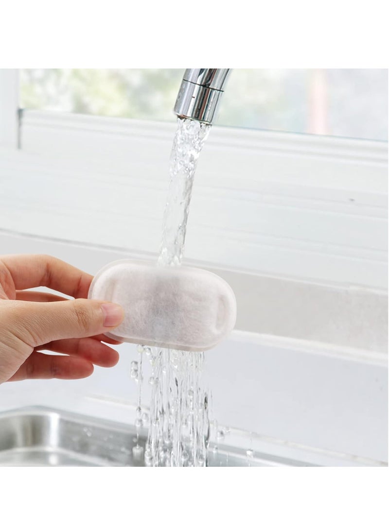 XiuWoo Petilog Cat Water Fountain Filters for 108/3.2L& 67oz/2L Stainless Steel Pet Water Dispenser Fountain Filter Replacement with 8 Sponges (8 Filters&8 Sponges) - Image 5