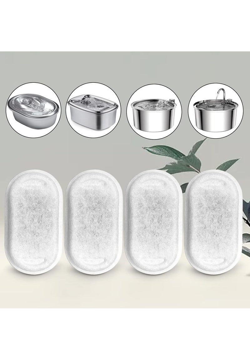 XiuWoo Petilog Cat Water Fountain Filters for 108/3.2L& 67oz/2L Stainless Steel Pet Water Dispenser Fountain Filter Replacement with 8 Sponges (8 Filters&8 Sponges) - Image 2
