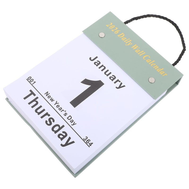 2026 Green Daily Tear Off Wall Calendar Large Date Planner For Home Office - Image 2