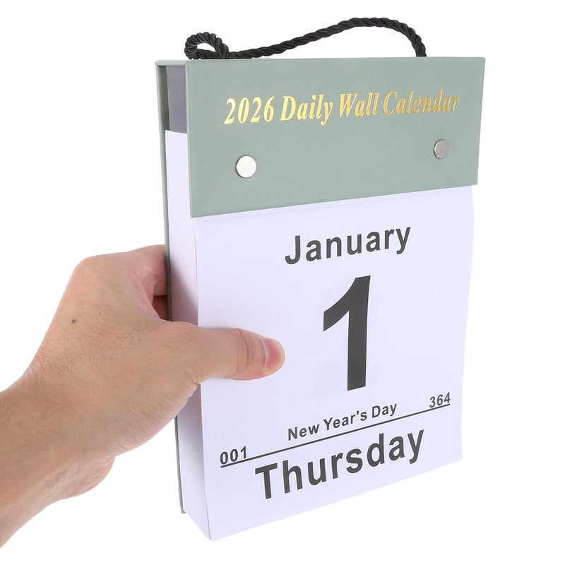 2026 Green Daily Tear Off Wall Calendar Large Date Planner For Home Office - Image 5