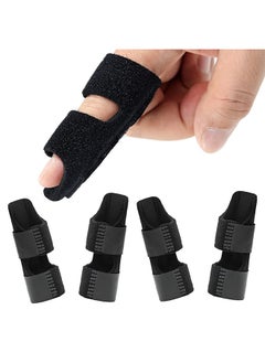 4Pcs Trigger Finger Splints Brace for Finger Knuckle Immobilization Broken Finger Protector and Straightening for Arthritis Relief Pain Relief Fits Index Middle and Ring Finger