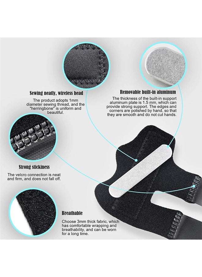Generic - 4Pcs Trigger Finger Splints Brace for Finger Knuckle Immobilization Broken Finger Protector and Straightening for Arthritis Relief Pain Relief Fits Index Middle and Ring Finger - Image 1