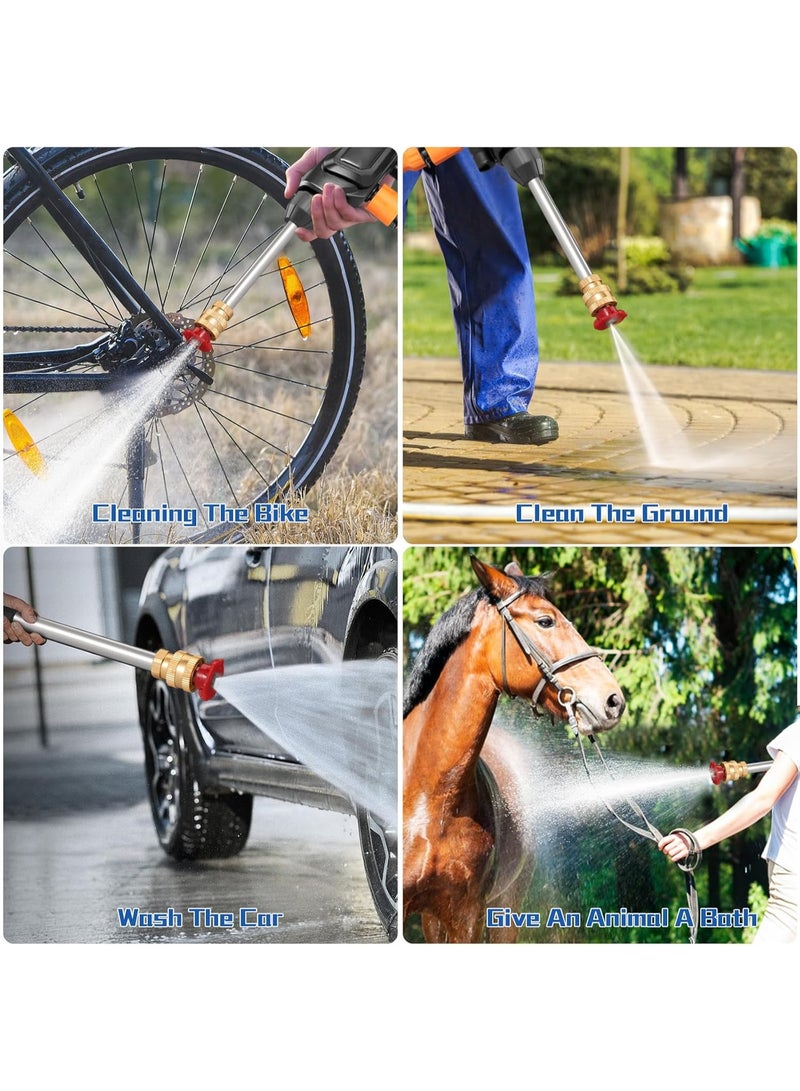 Cordless Pressure Washer, 300W Portable High Pressure Spray Water Gun with Rechargeable Battery, Adjustable Spray Nozzle,5M Hose, Washer Machine for Garden Floor Cleaning, Watering - Image 5