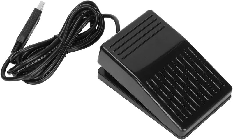 USB Foot Switch Pedal, Single Foot Switch with Indicator Light, High Sensitivity Programmable Pedal for Computer, Wide Ergonomic Design for Gaming Transcription Media - Image 3