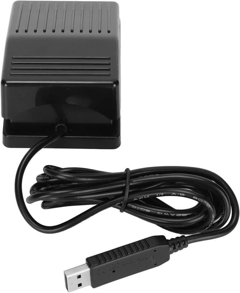 USB Foot Switch Pedal, Single Foot Switch with Indicator Light, High Sensitivity Programmable Pedal for Computer, Wide Ergonomic Design for Gaming Transcription Media - Image 4