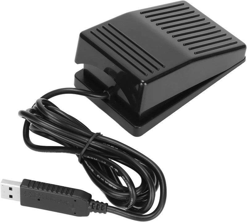 USB Foot Switch Pedal, Single Foot Switch with Indicator Light, High Sensitivity Programmable Pedal for Computer, Wide Ergonomic Design for Gaming Transcription Media - Image 5