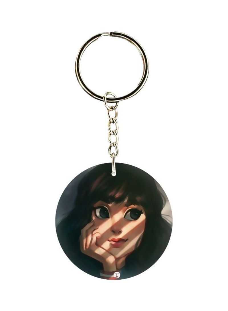 RKN Girl Printed Double Sided Keychain