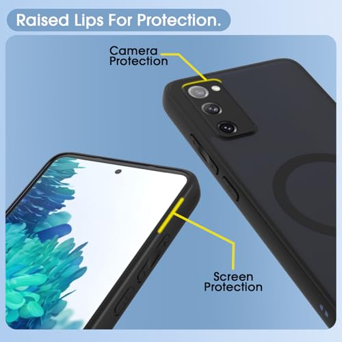 Pikkme Back Cover for Samsung Galaxy S20 Fe 5G Compatible with Mag-Safe Smoke Back | Shockproof Design | Hard Transparent Back Case (Black Smoke Mag-Safe) - Image 4