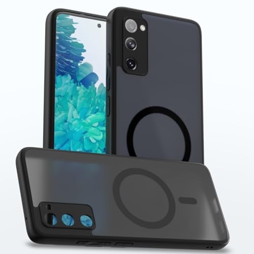 Pikkme Back Cover for Samsung Galaxy S20 Fe 5G Compatible with Mag-Safe Smoke Back | Shockproof Design | Hard Transparent Back Case (Black Smoke Mag-Safe) - Image 1