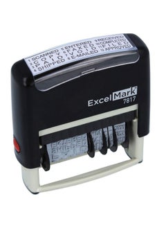 ExcelMark 12 Phrase Selfinking Date Stamp 2" X 1 4" Impression Black Ink (7817)  - Image 2