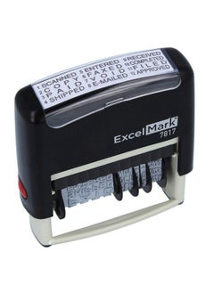 ExcelMark 12 Phrase Selfinking Date Stamp 2" X 1 4" Impression Black Ink (7817)  - Image 3