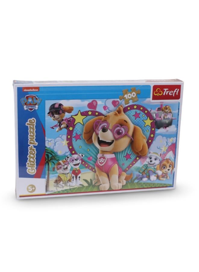 Trefl Paw Patrol Glitter Puzzle – 100Pcs - Image 2