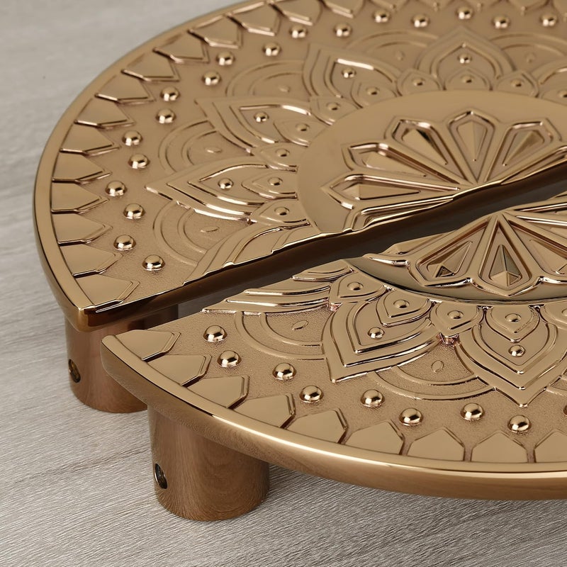 LAPO مقبض باب رئيسي بطول 8 بوصات، مقبض باب خشبي وزجاجي، مقابض سحب لجميع أبواب المنزل، المكتب، الفنادق - عبوة من مجموعة واحدة | تشطيب وردي ذهبي | ضمان 3 سنوات - 5086 - Image 3