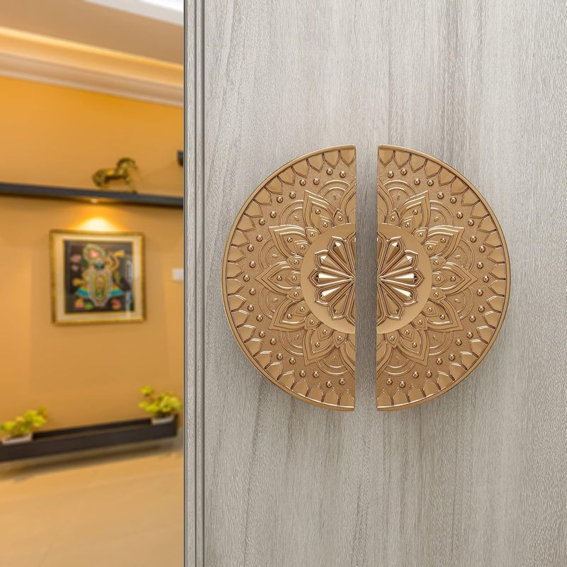 LAPO مقبض باب رئيسي بطول 8 بوصات، مقبض باب خشبي وزجاجي، مقابض سحب لجميع أبواب المنزل، المكتب، الفنادق - عبوة من مجموعة واحدة | تشطيب وردي ذهبي | ضمان 3 سنوات - 5086 - Image 1