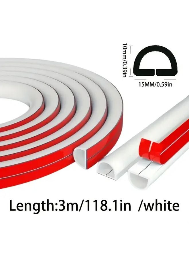 Trapezoidal Gray PVC Self Adhesive Wall Cable Concealer 3m 118 Inch Wire Management - Image 4