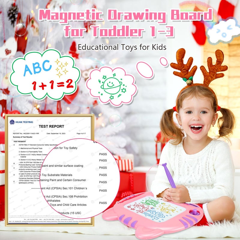 MERGUEZ Toddler ToysToys for 34 Year Old GirlsMagnetic Drawing Doodle Board for Toddler 3Learning Educational Baby Kids Toy for 3 4 5 6 Year Old GirlChristmas Birthday Gifts - Image 3