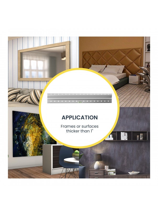 OOK 533212 French Cleat Mirror and Picture Hangers with Hardware, 200lb, Aluminum (13 Piece) - Image 5