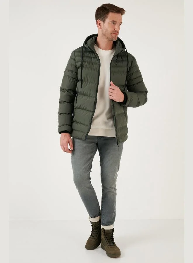 Buratti  Buratti Water Repellent Slim Fit Cold and Windproof Hooded Puffer Jacket for Men JACKET 649005 for Men | Best Price UAE