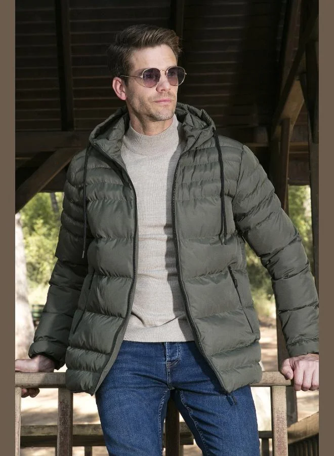 بوراتي Buratti Water Repellent Slim Fit Cold and Windproof Hooded Puffer Jacket for Men JACKET 649005