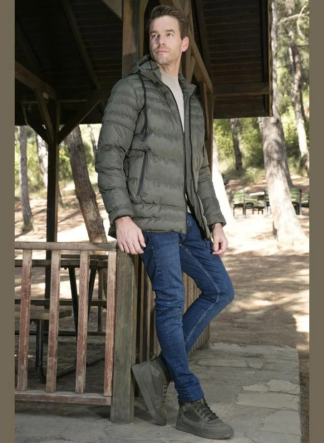 بوراتي Buratti Water Repellent Slim Fit Cold and Windproof Hooded Puffer Jacket for Men JACKET 649005