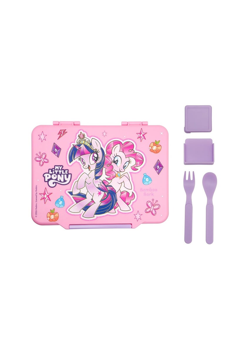 Bamboo Bark My Little Pony Lunch Box for Girls, Children & Adults, 1300ml Leak-Proof 5 Compartments Bento Lunch Box For Kids Include Cutlery & Sauce Container, BPA-Free Food Container for School, Office & Daily Meals - Image 1