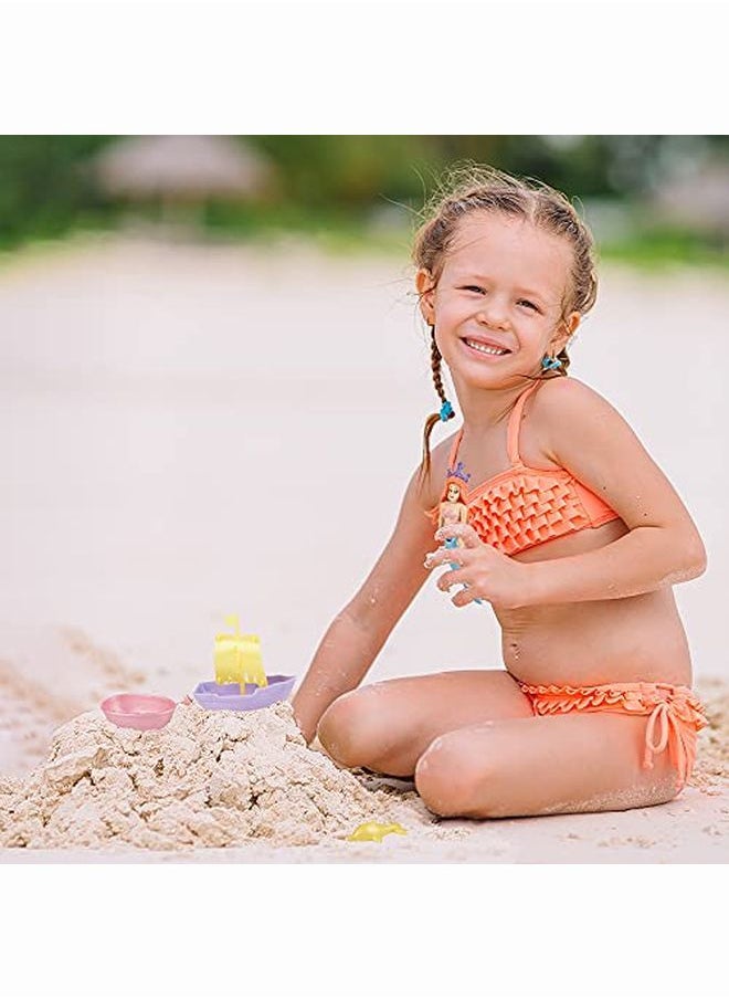 ArtCreativity - Princess Mermaid Doll Playset Set Of 3 Mermaid Toys For Girls And Boys With Doll Castle Shells Mirror Throne And More Princess Party Favors Pretend Play Toys For Kids - Image 1