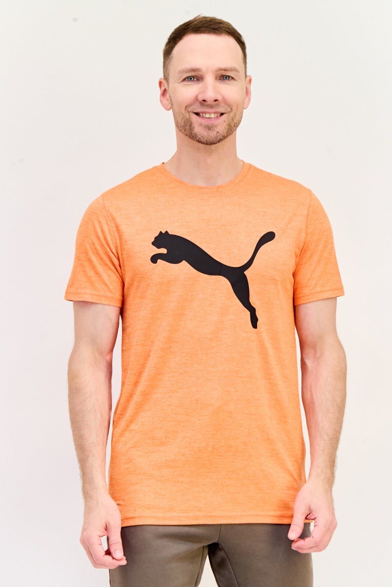 PUMA Men Sportswear Fit Short Sleeve Training T-Shirts, Orange  - Image 1