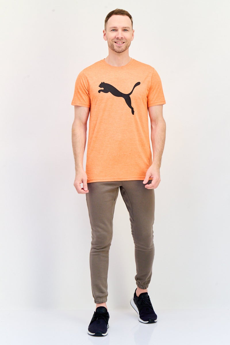 PUMA Men Sportswear Fit Short Sleeve Training T-Shirts, Orange  - Image 3
