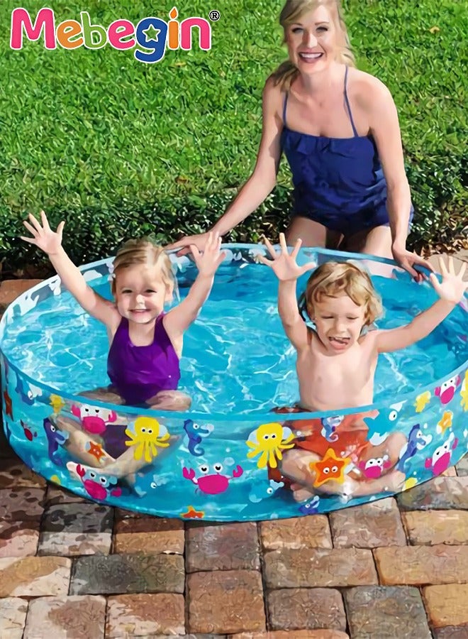 ميبيجين 1.22 م * 25 سم مسبح دائري للاستخدام العائلي، حوض سباحة سميك مع حوض كرات، مسبح متعدد الوظائف متين، مسبح عائلي، الخيار المثالي للترفيه الداخلي والأنشطة الخارجية - Image 1