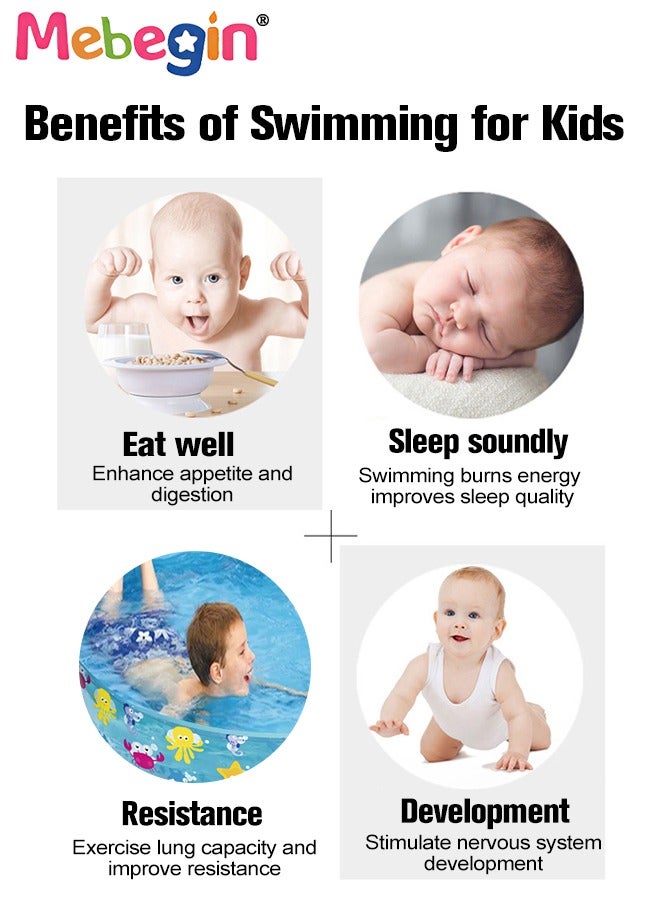 ميبيجين 1.22 م * 25 سم مسبح دائري للاستخدام العائلي، حوض سباحة سميك مع حوض كرات، مسبح متعدد الوظائف متين، مسبح عائلي، الخيار المثالي للترفيه الداخلي والأنشطة الخارجية - Image 4