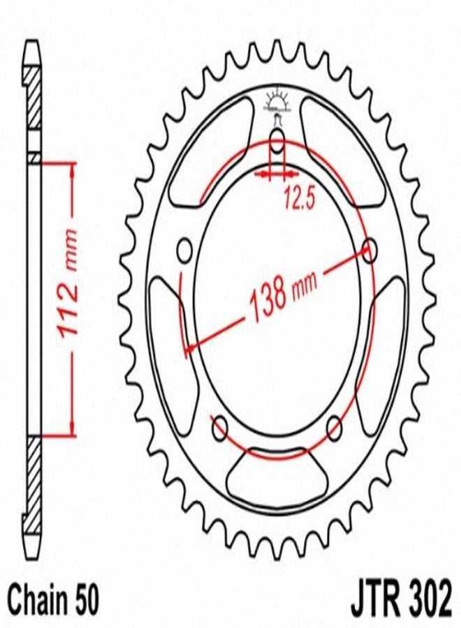 JT Sprockets JTR302.45 45T Steel Rear Sprocket - Image 2