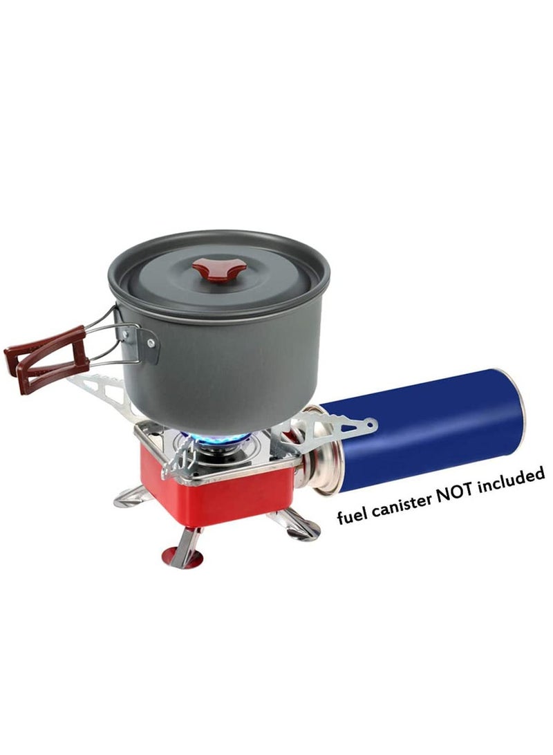 GO2CAMPS Backpack Portable Mini Camping Stove with 1- Peice Butane Gas Catridge Compo Pack– Ultra-Compact, Lightweight, Foldable Gas Burner with Adjustable Flame Control for Hiking, Camping,Backpacking, Outdoor Cooking, Travel and Emergency Use - Image 3