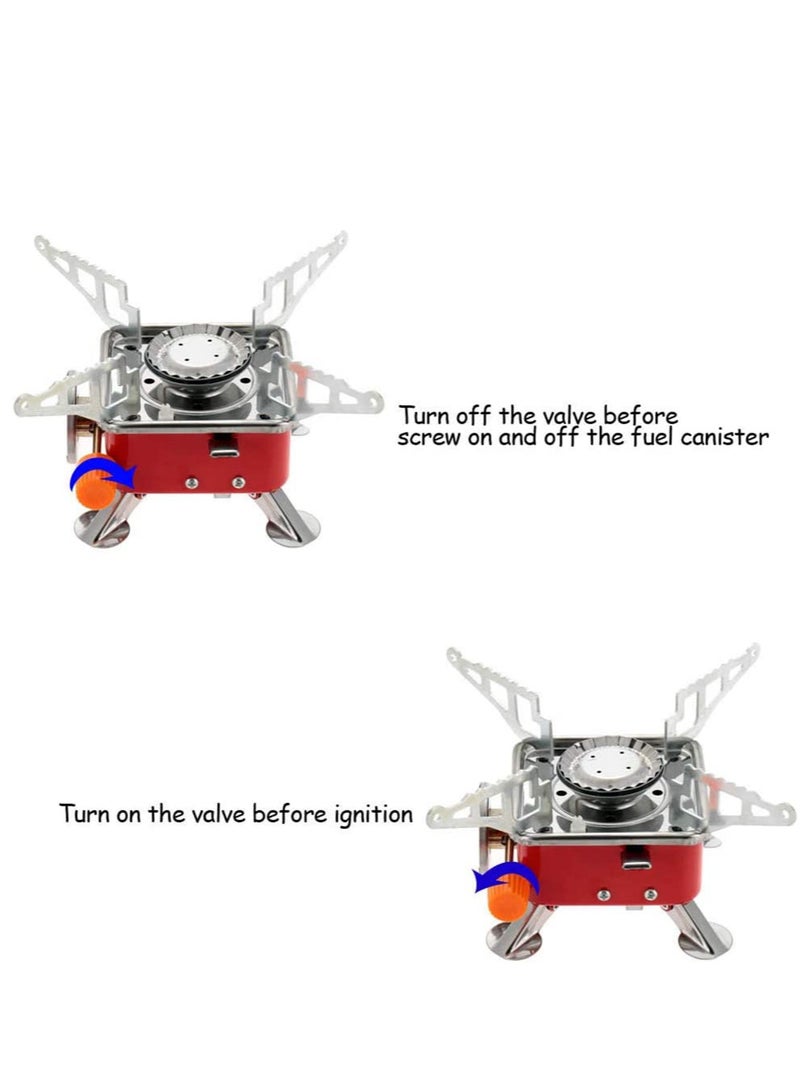 GO2CAMPS Backpack Portable Mini Camping Stove with 1- Peice Butane Gas Catridge Compo Pack– Ultra-Compact, Lightweight, Foldable Gas Burner with Adjustable Flame Control for Hiking, Camping,Backpacking, Outdoor Cooking, Travel and Emergency Use - Image 5