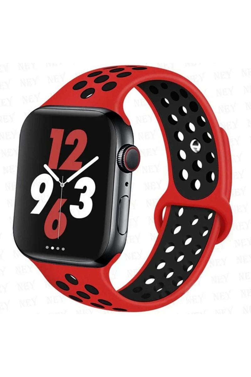 41mm 40mm 38mm S-m Red Black 10 Silicone Sport Straps For Apple Watch Band 45mm 44mm Ultra2 49mm40mm