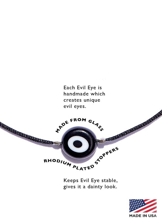 NAZ COLLECTION - Handmade Evil Eye Bracelet Black String Kabbalah Protection Hamsa Adjustable Mexican Bracelet Mal De Ojo Luck Amulet for Women Men Family Friends (Black) - Image 2