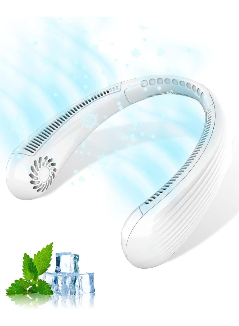 Portable Bladeless Neck Fan, Rechargeable Hands-Free Neck Cooler with Unique Back Motor & 3 Speeds - Image 1