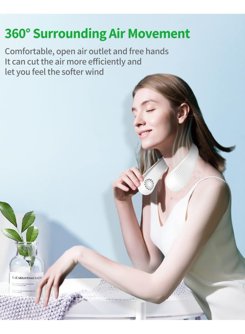Portable Bladeless Neck Fan, Rechargeable Hands-Free Neck Cooler with Unique Back Motor & 3 Speeds - Image 4