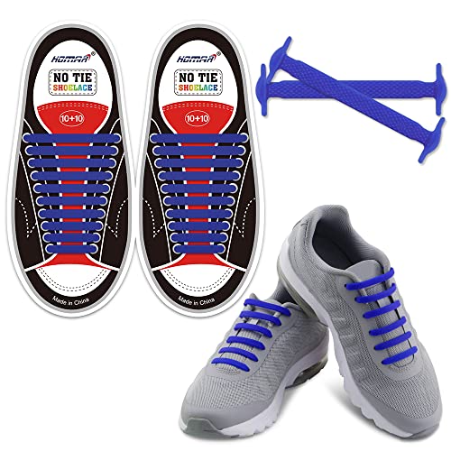 HOMAR No Tie Shoelaces for Kids and Adults Stretch Silicone Elastic No Tie Shoe Laces - Image 1
