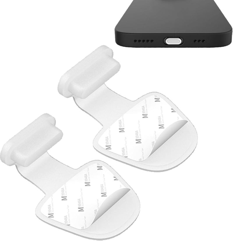 سدادة سيليكونية لمنفذ USB-C، مانعة للغبار والماء والأوساخ، باللونين الأسود والأبيض، تناسب جميع الأجهزة، سهلة الاستخدام والإزالة، بتصميم متين يدوم طويلاً.