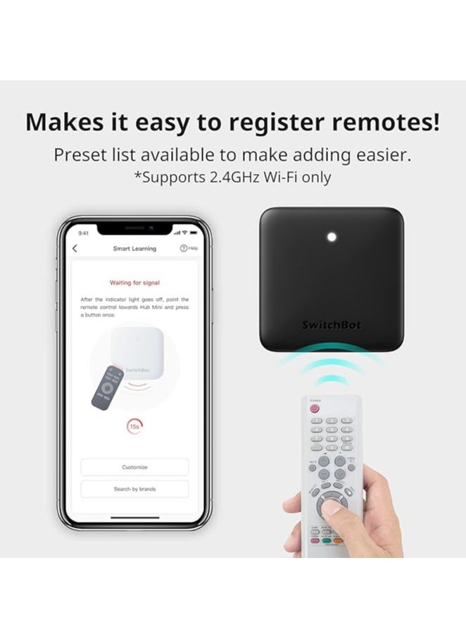 SwitchBot SwitchBot Hub Mini Smart IR Remote – WiFi Universal Control for AC, TV, Smart Home Automation, Works with Alexa, Google Home, Siri  - Image 2