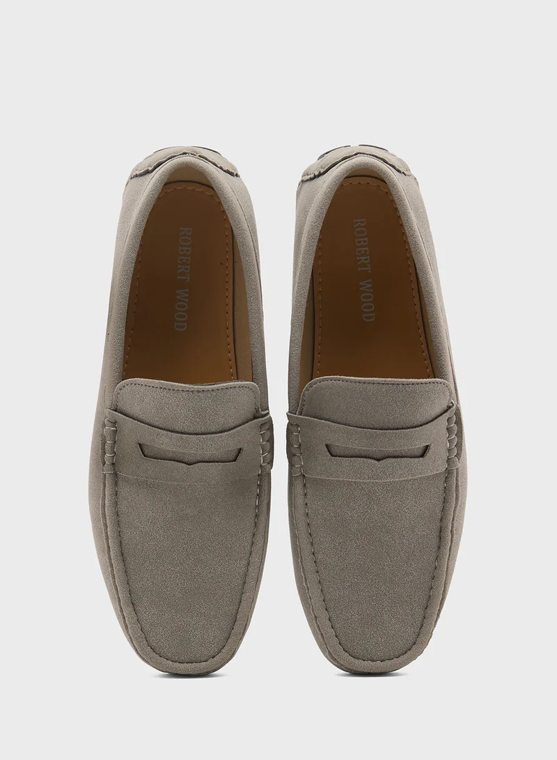 Robert Wood Casual Suede Loafers