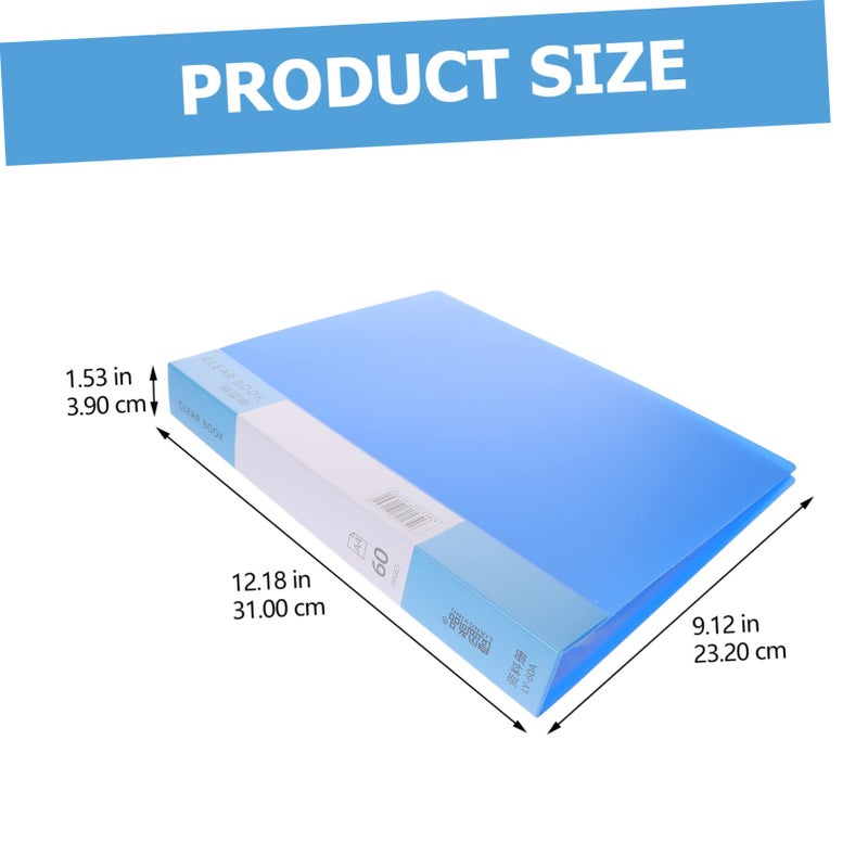 Blue File Folders with Pockets Page Organizer Easy Clean Edges Office Materials - Image 3