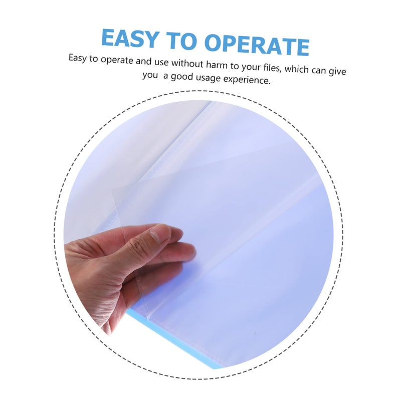 Blue File Folders with Pockets Page Organizer Easy Clean Edges Office Materials - Image 5